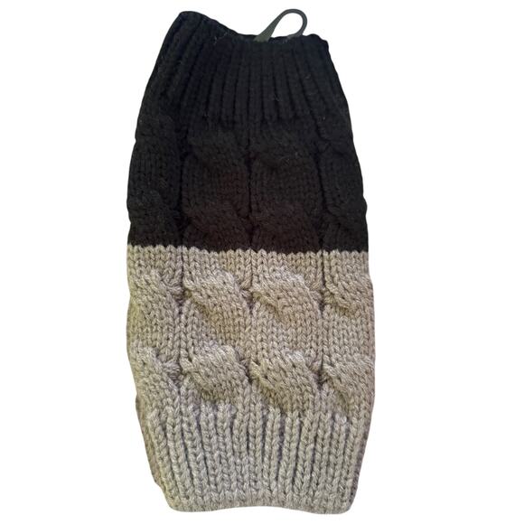Muk Luks Knit Black & Gray Reversible Boot Topper - Picture 2 of 2